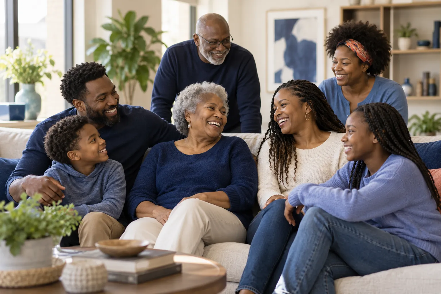 A multigenerational community spending time together